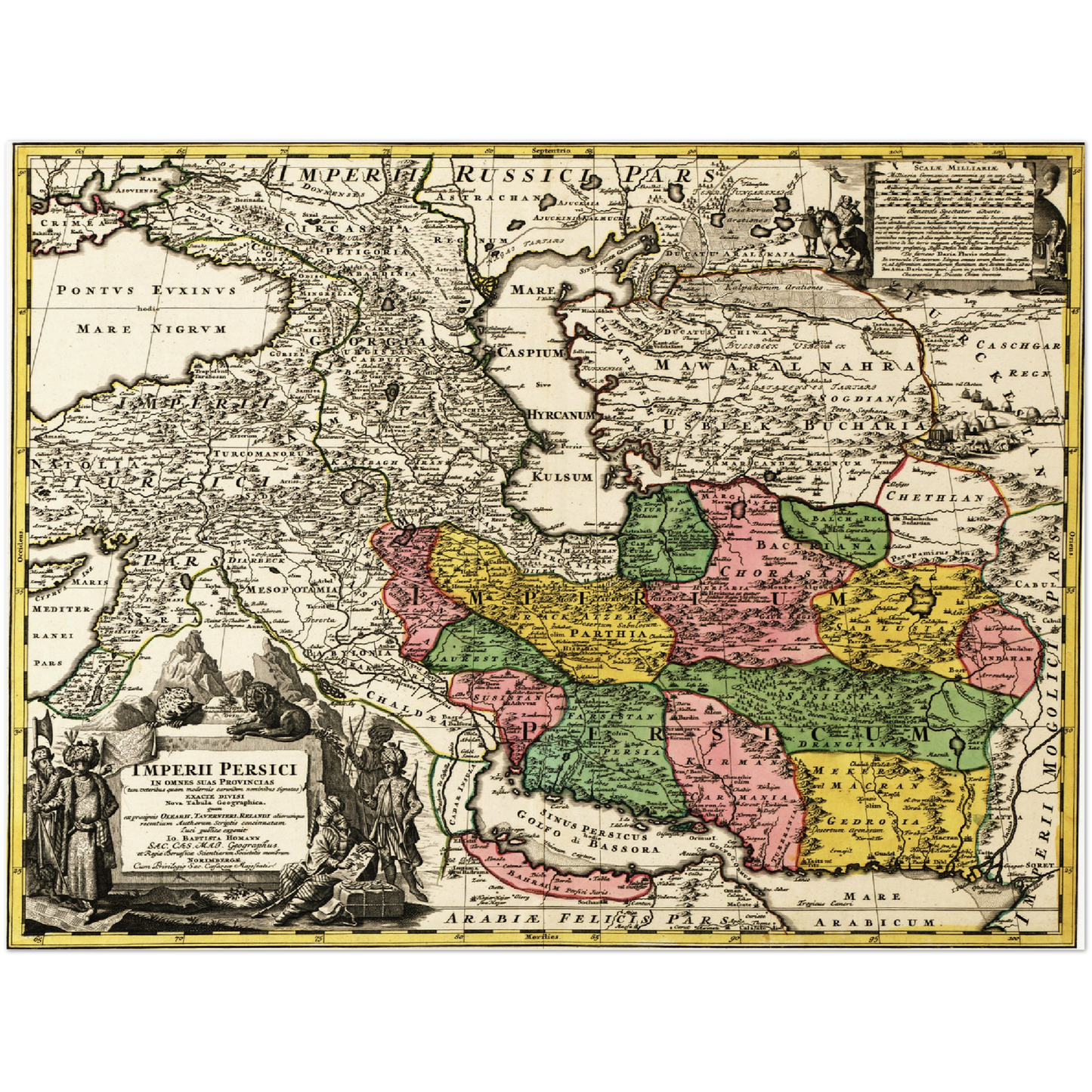 Historische Landkarte Persien um 1750