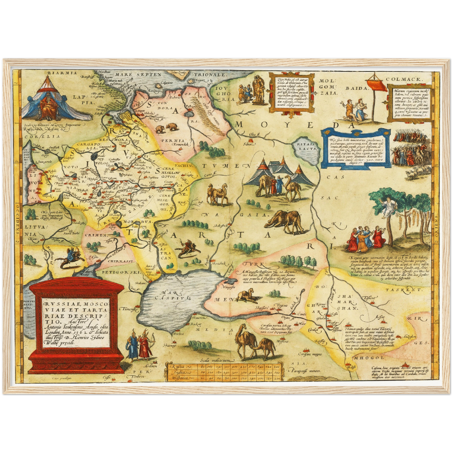 Historische Landkarte Russland um 1580