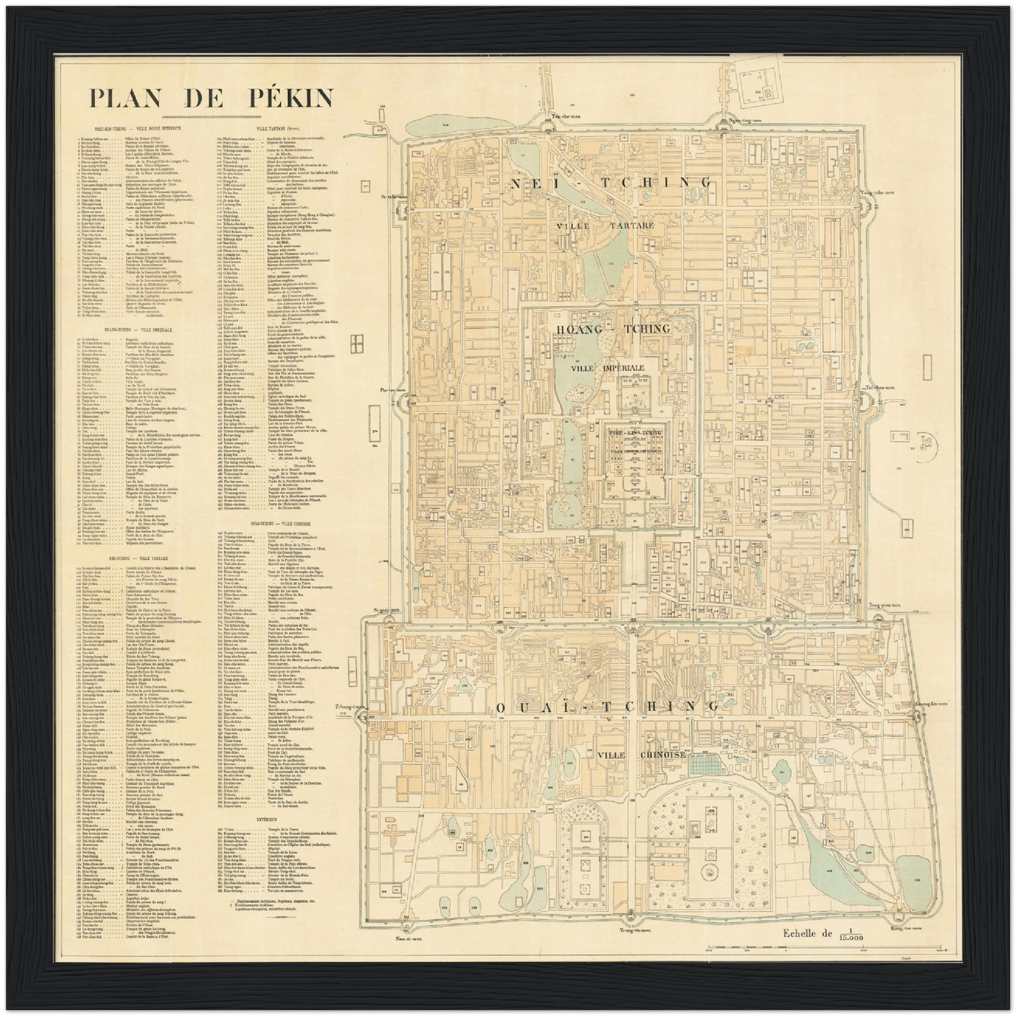 Historischer Stadtplan Peking um 1900