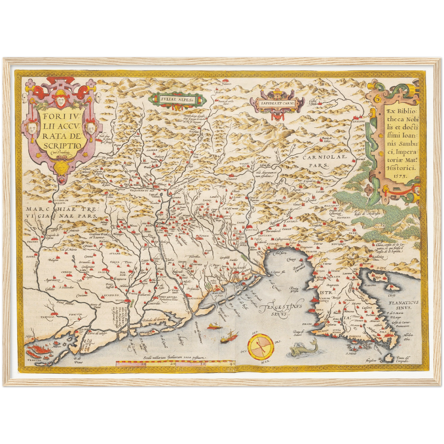 Historische Landkarte Venetien um 1609