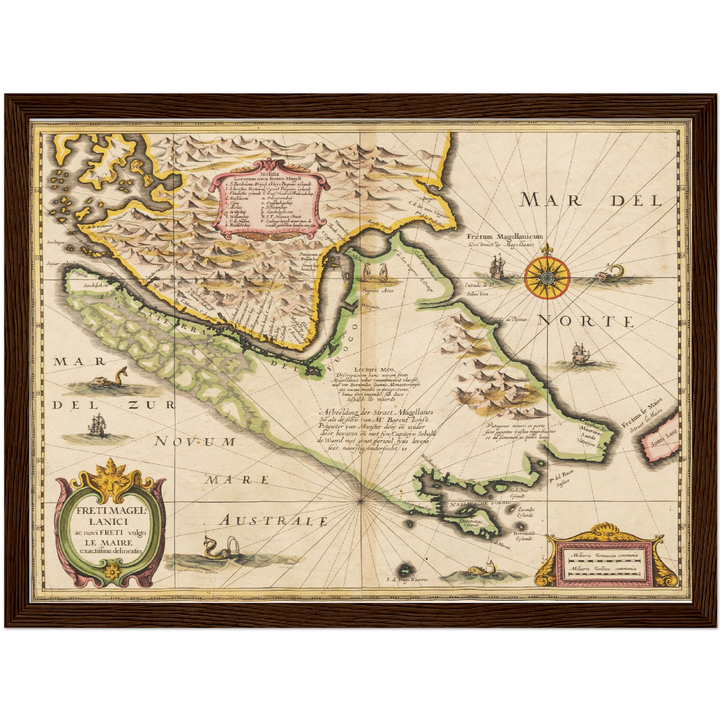 Historische Landkarte Kap Hoorn um 1635
