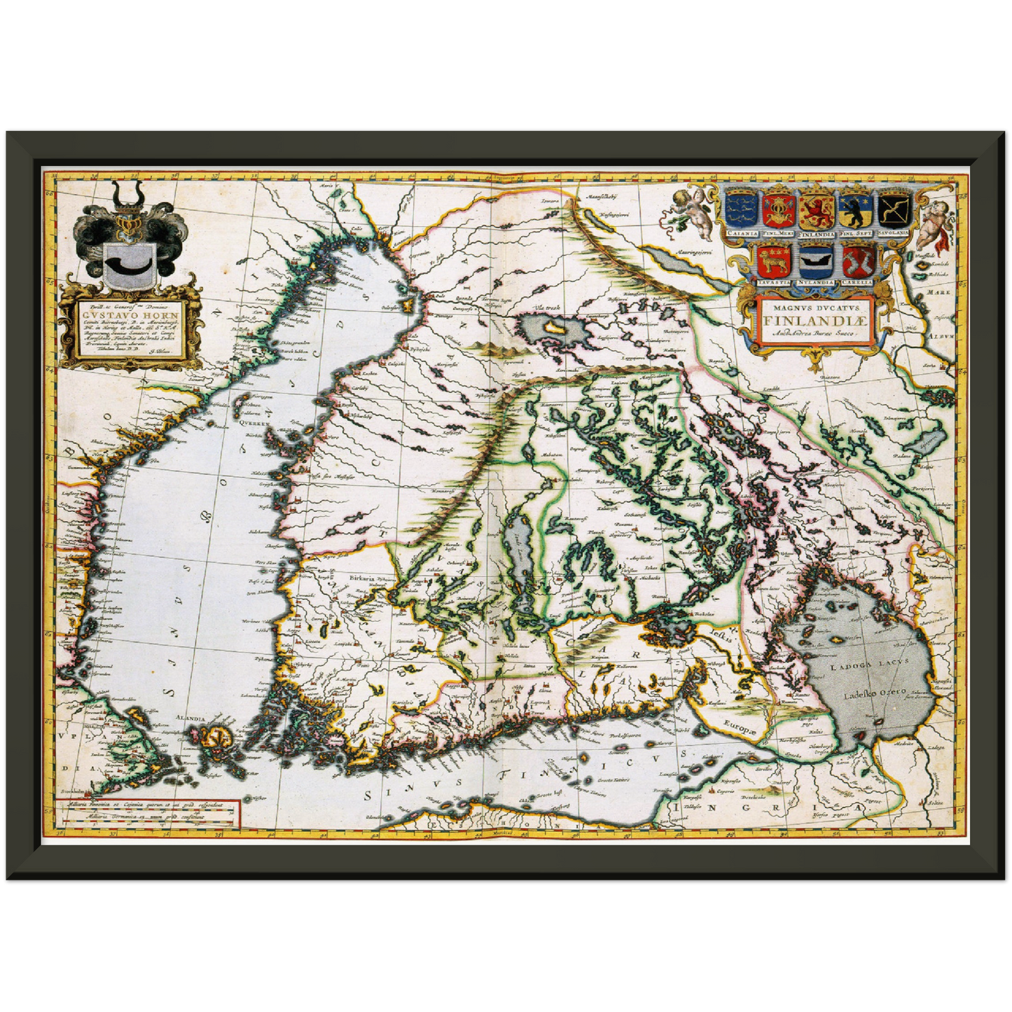 Historische Landkarte Finnland um 1690