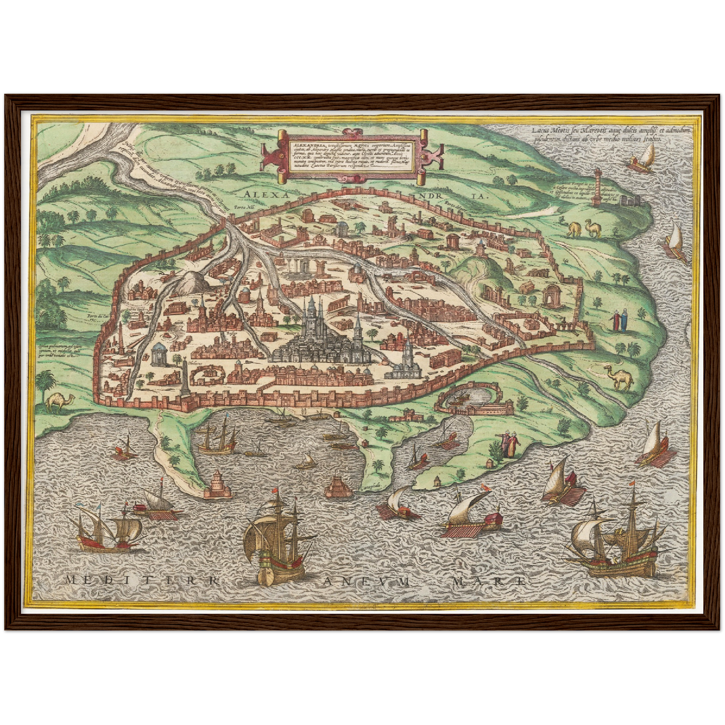 Historischer Stadtansicht Alexandria um 1582