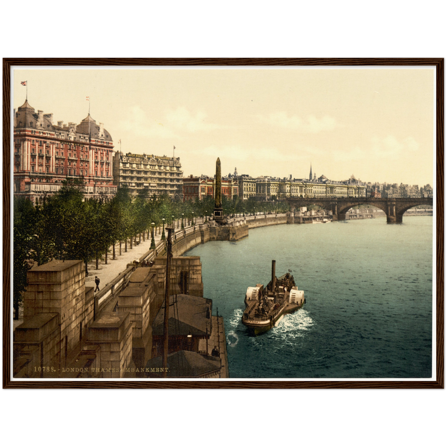 Historische Ansicht London Themse um 1895