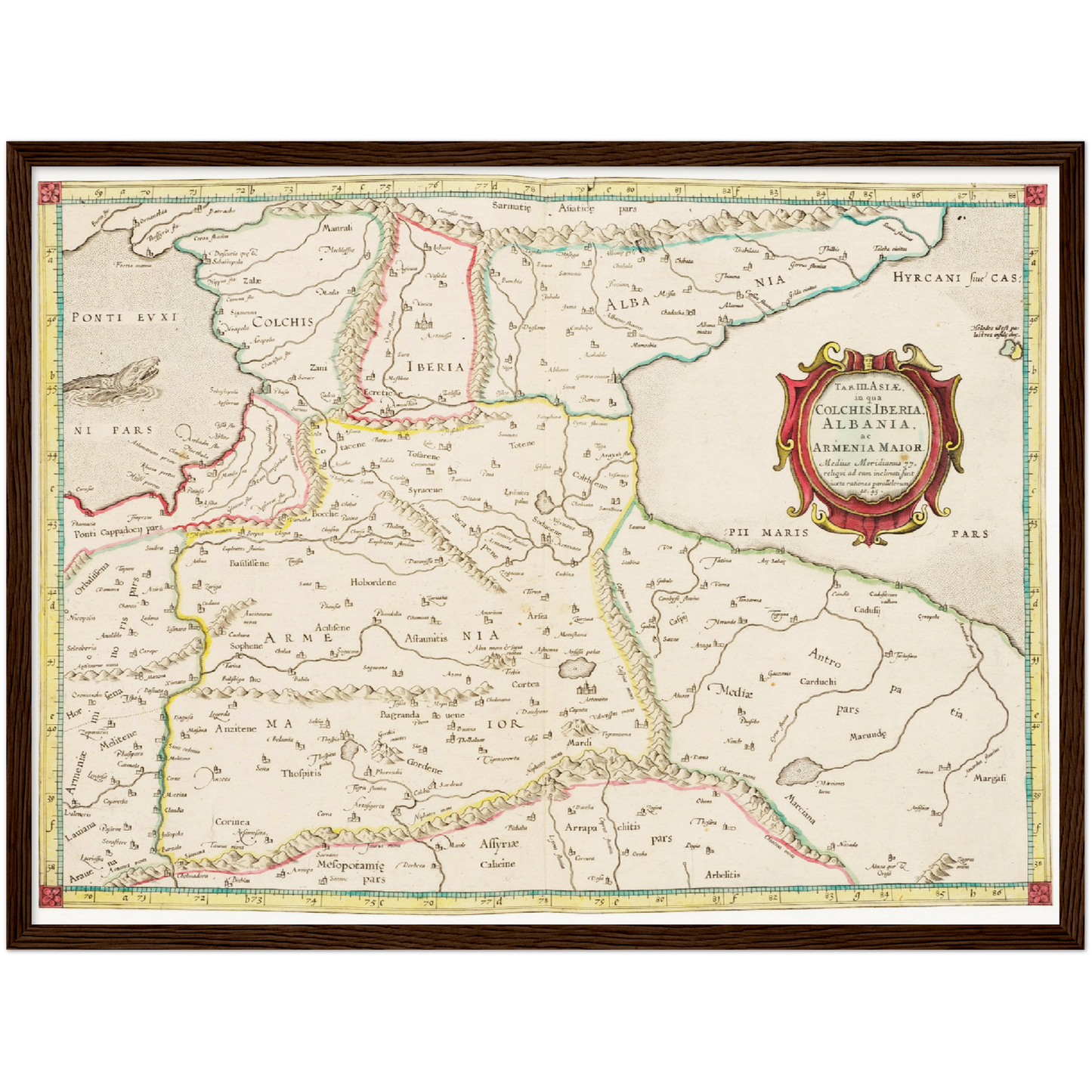 Historische Landkarte Kaukasus um 1704