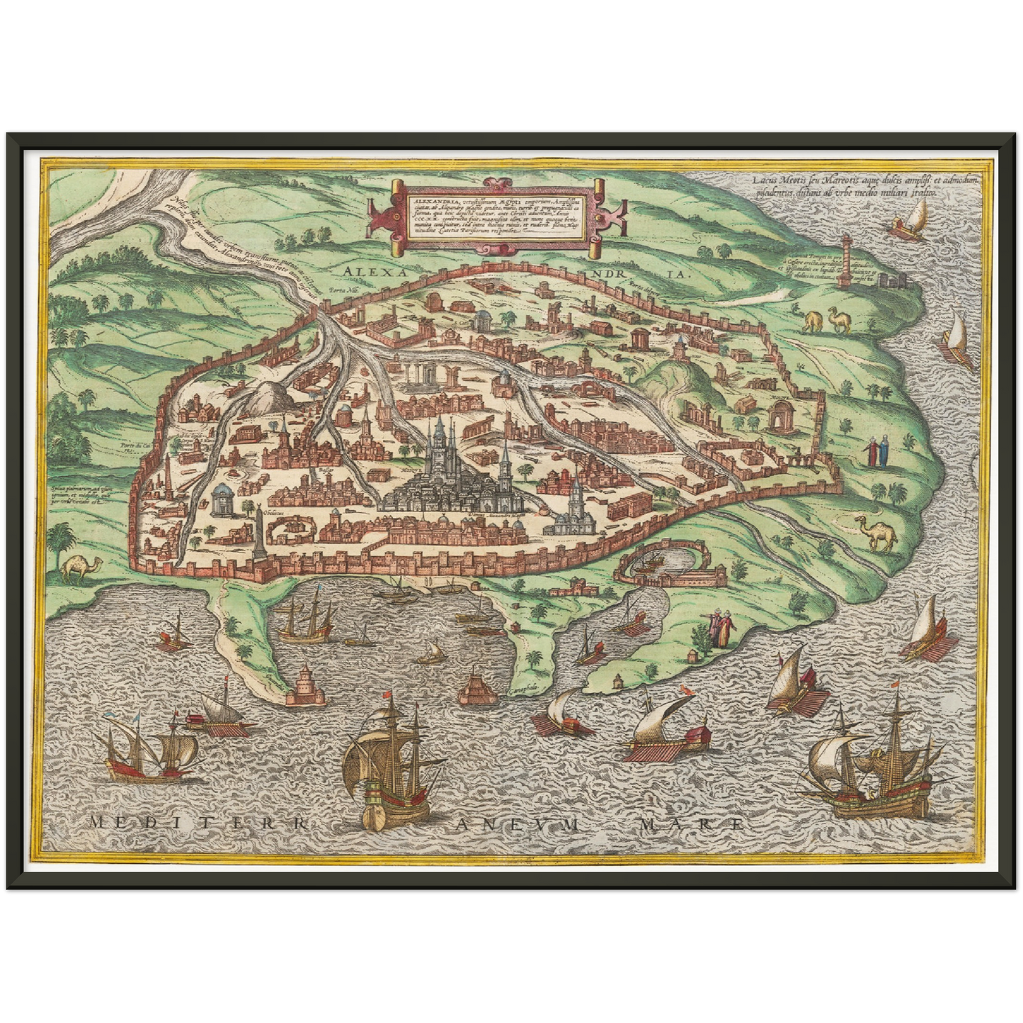 Historischer Stadtansicht Alexandria um 1582