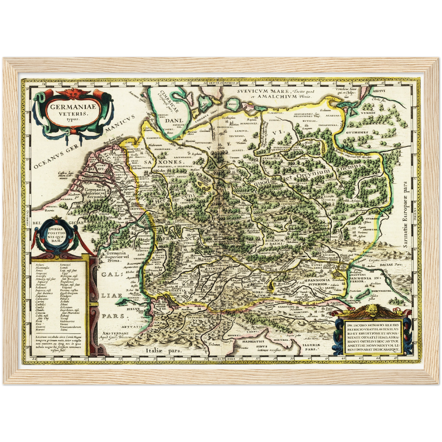 Historische Landkarte Historisches Germanien um 1647