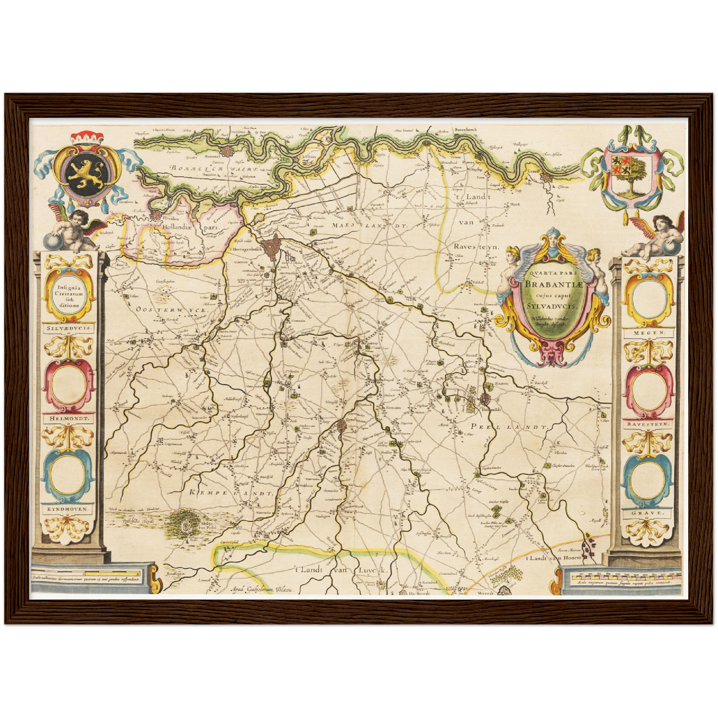 Historische Landkarte Brabant um 1635