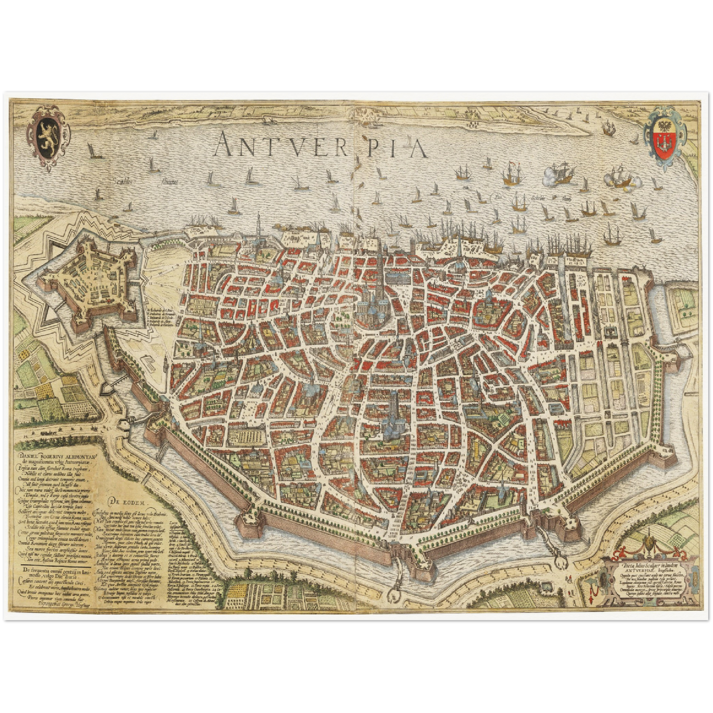 Historische Stadtansicht Antwerpen um 1620