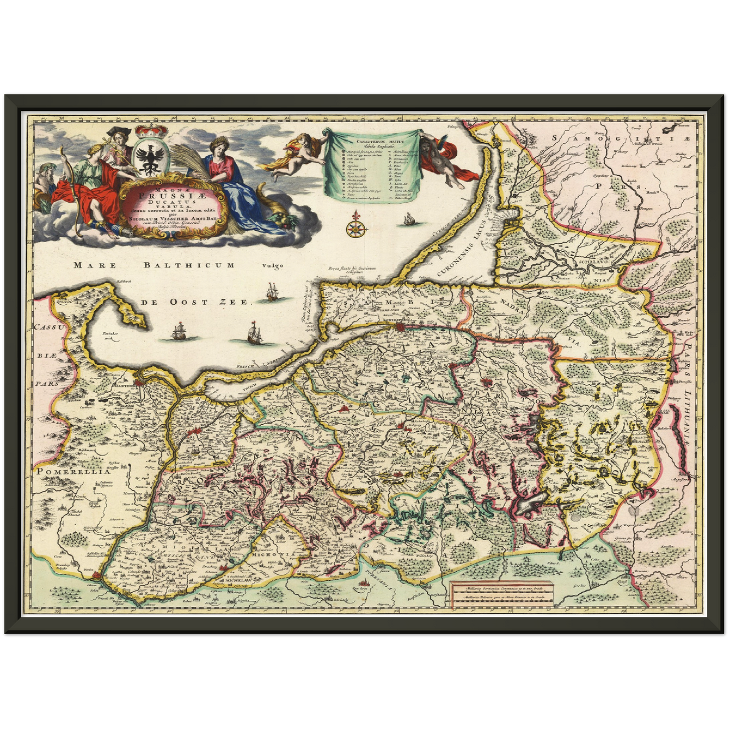 Historische Landkarte Preußen um 1680