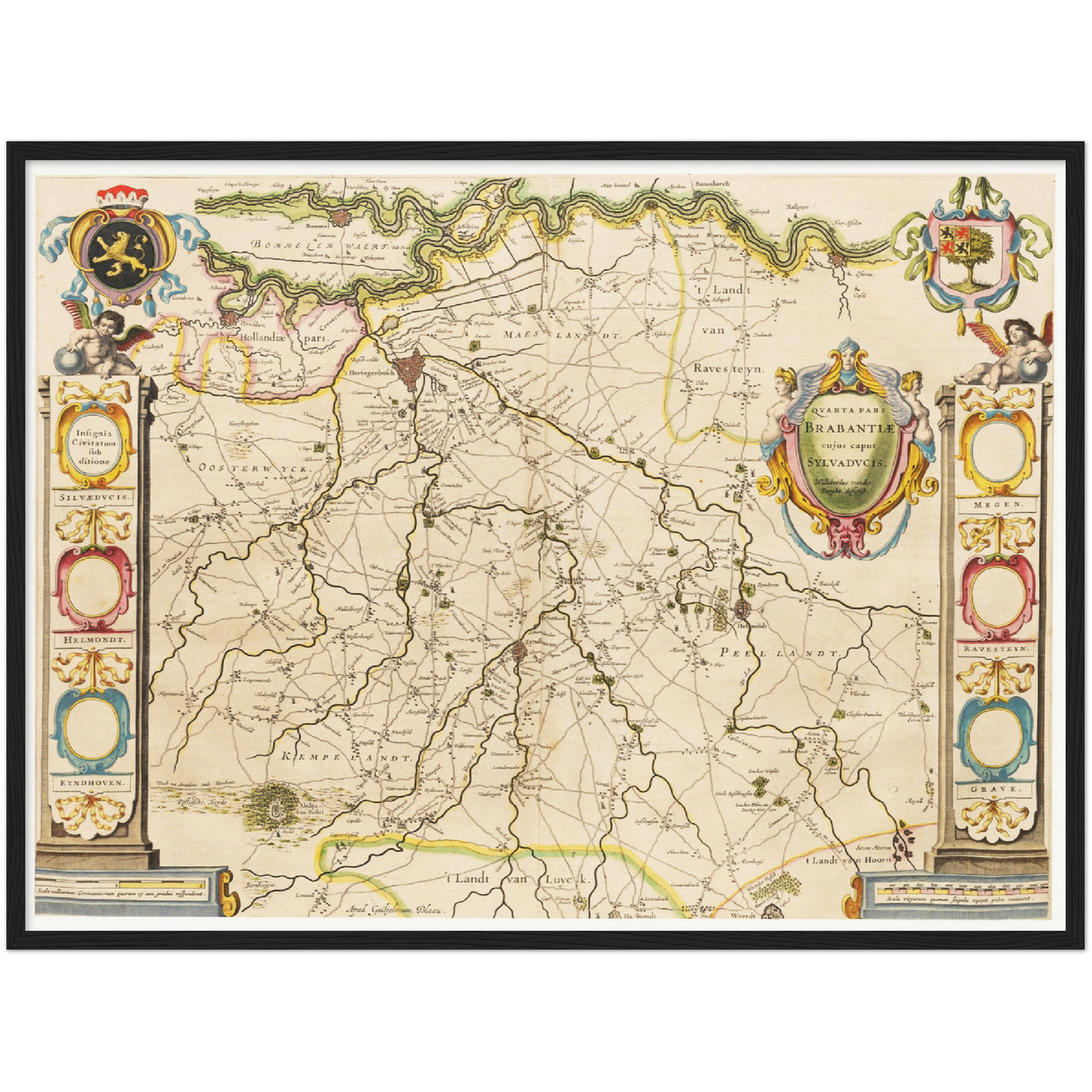 Historische Landkarte Brabant um 1635