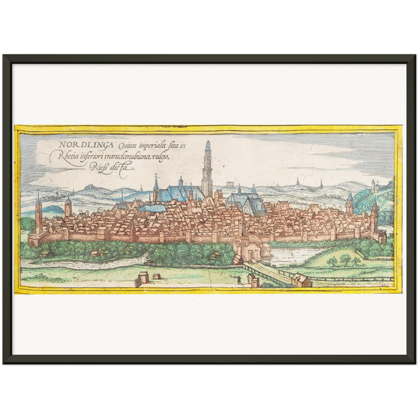 Historische Stadtansicht Nördlingen um 1570