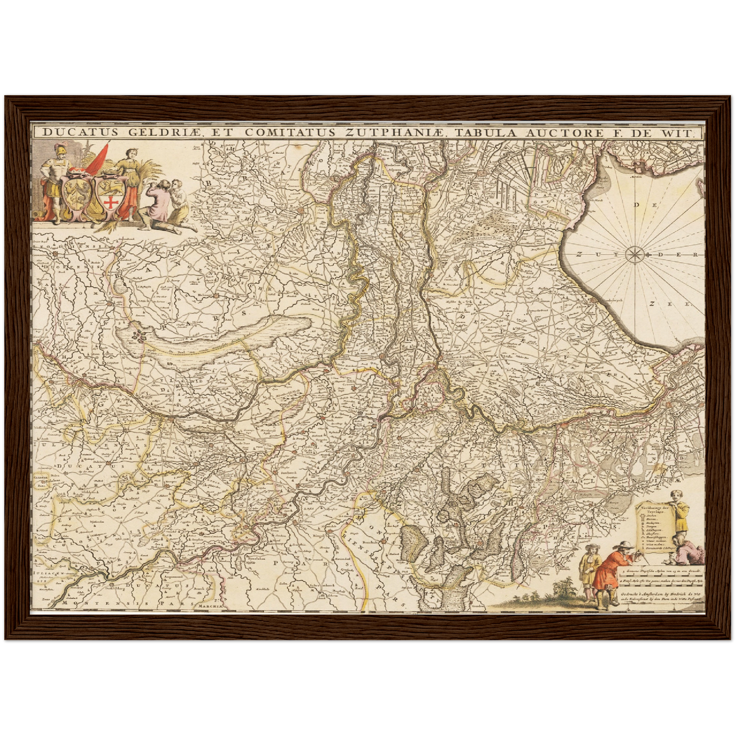 Historische Landkarte Geldern um 1635