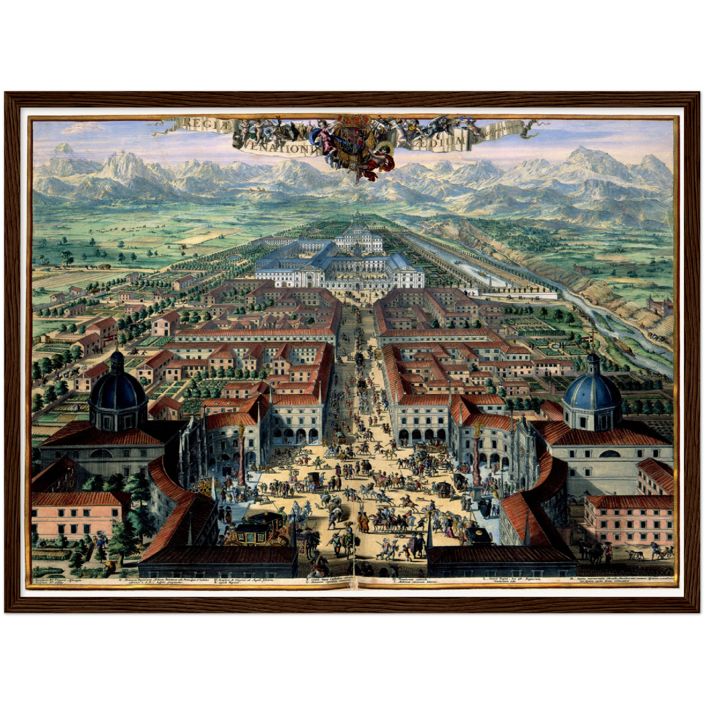 Historische Stadtansicht Turin um 1682