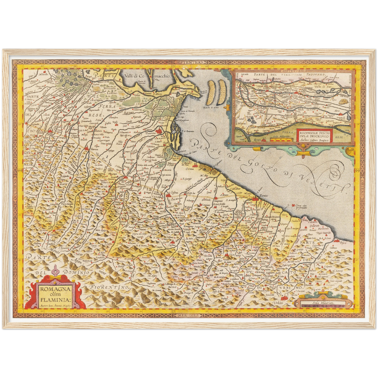 Historische Landkarte Emilia-Romagna um 1609