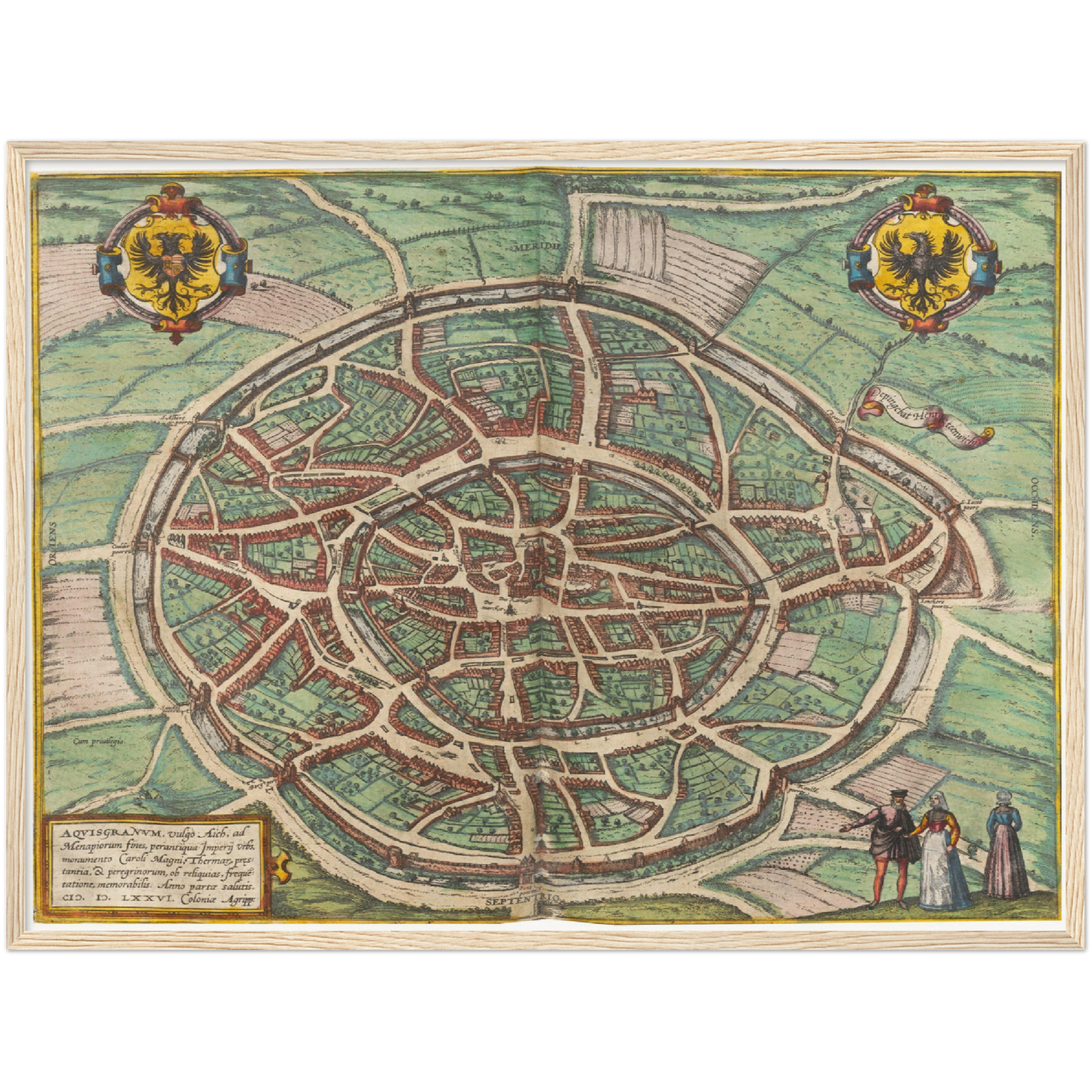 Historischer Stadtplan Aachen um 1570
