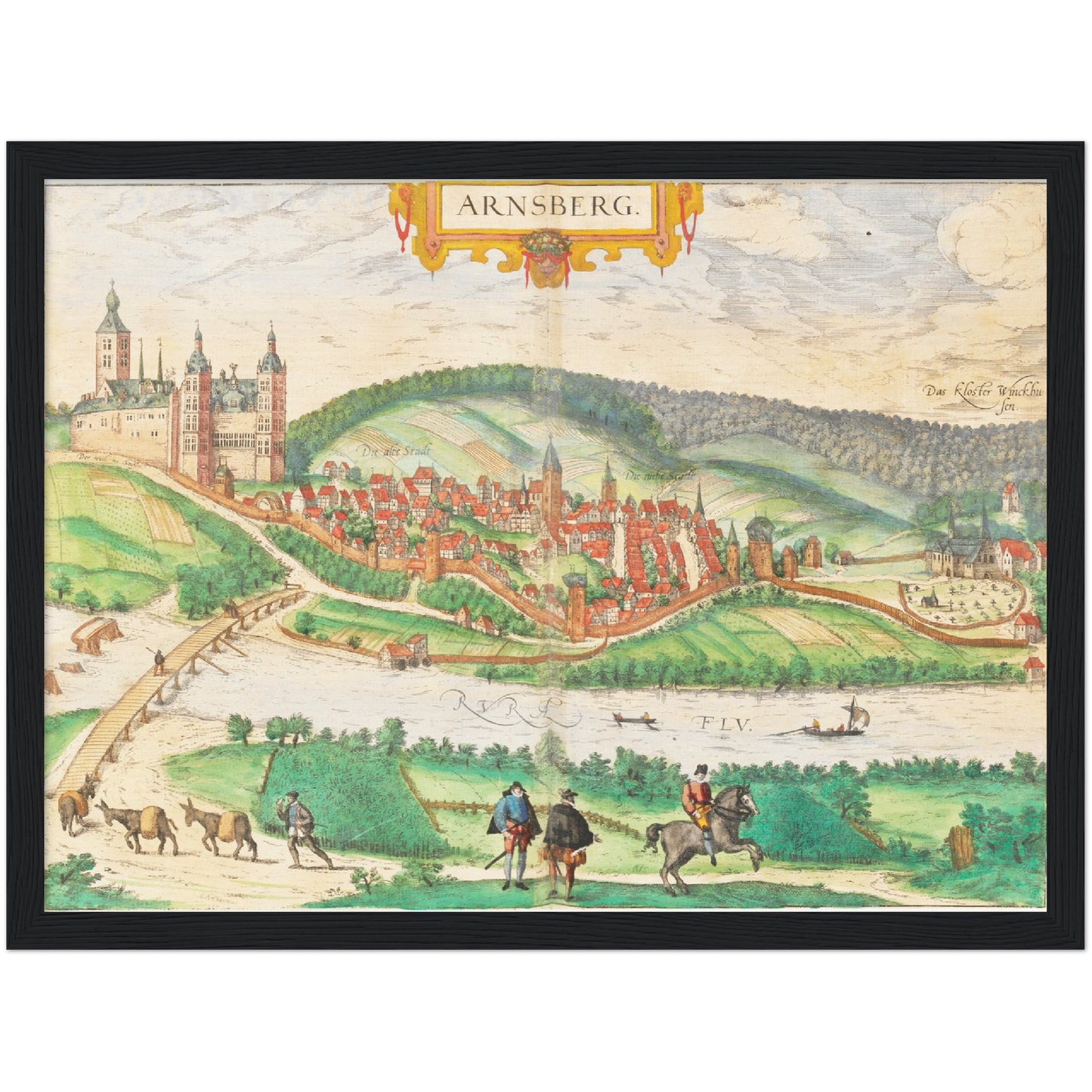 Historische Stadtansicht Arnsberg um 1592