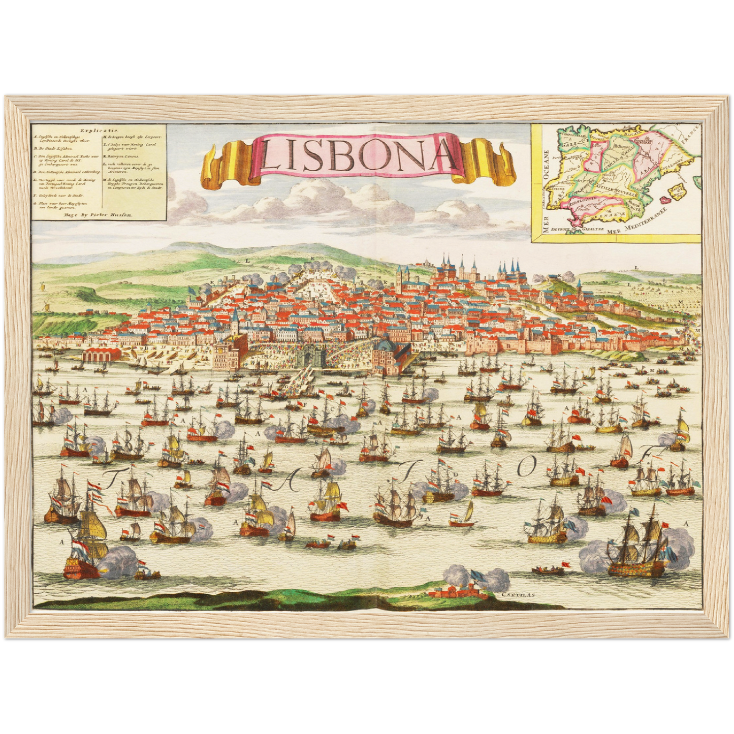 Historische Stadtansicht Lissabon um 1700