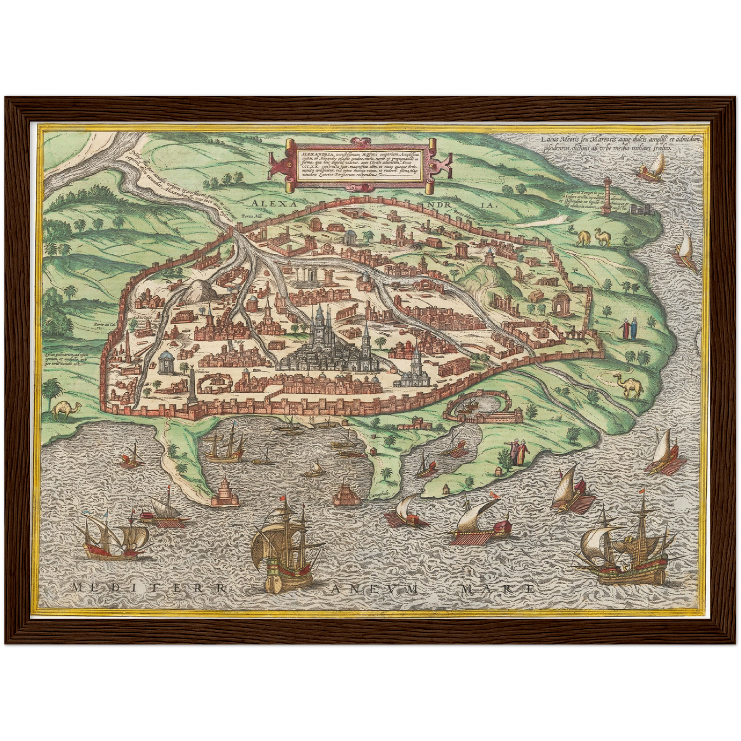 Historischer Stadtansicht Alexandria um 1582