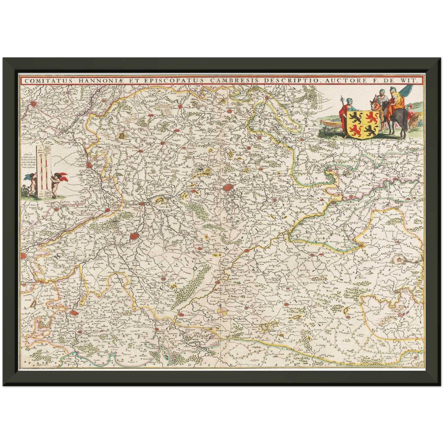 Historische Landkarte Hennegau um 1670