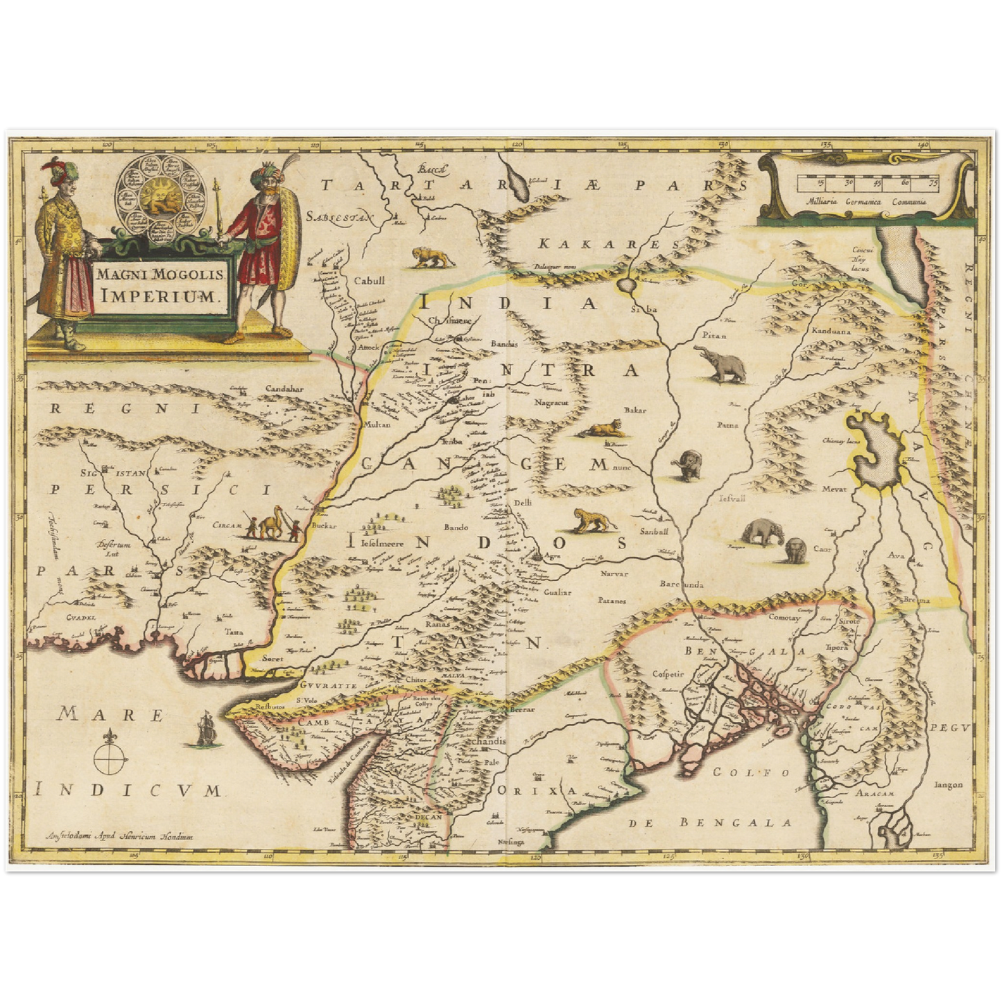 Historische Landkarte Mongolisches Imperium um 1638
