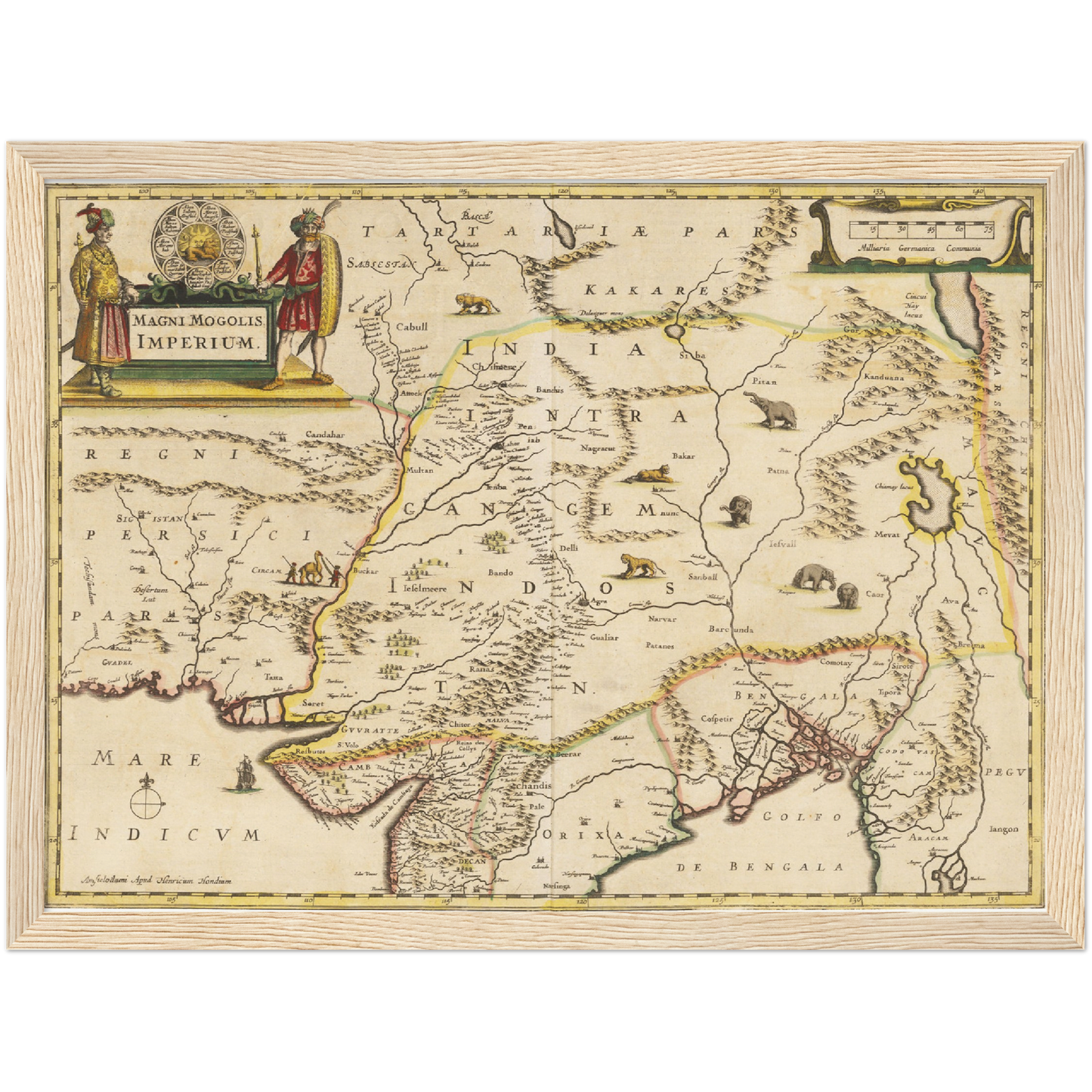 Historische Landkarte Mongolisches Imperium um 1638