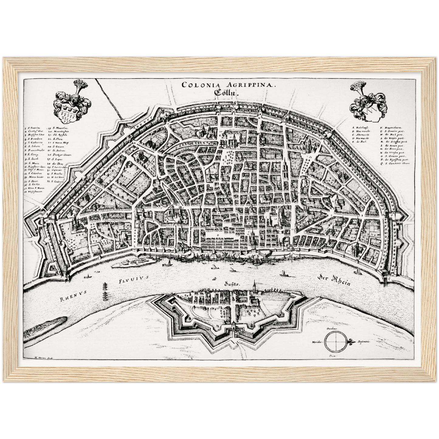 Historischer Stadtplan Köln um 1648