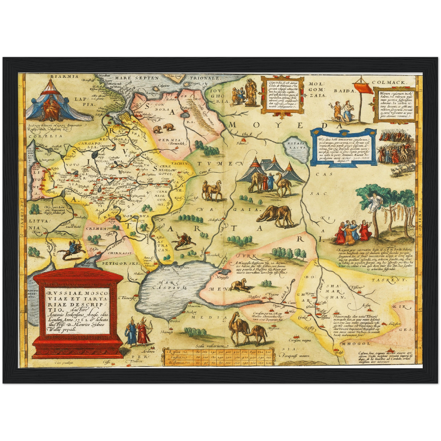 Historische Landkarte Russland um 1580