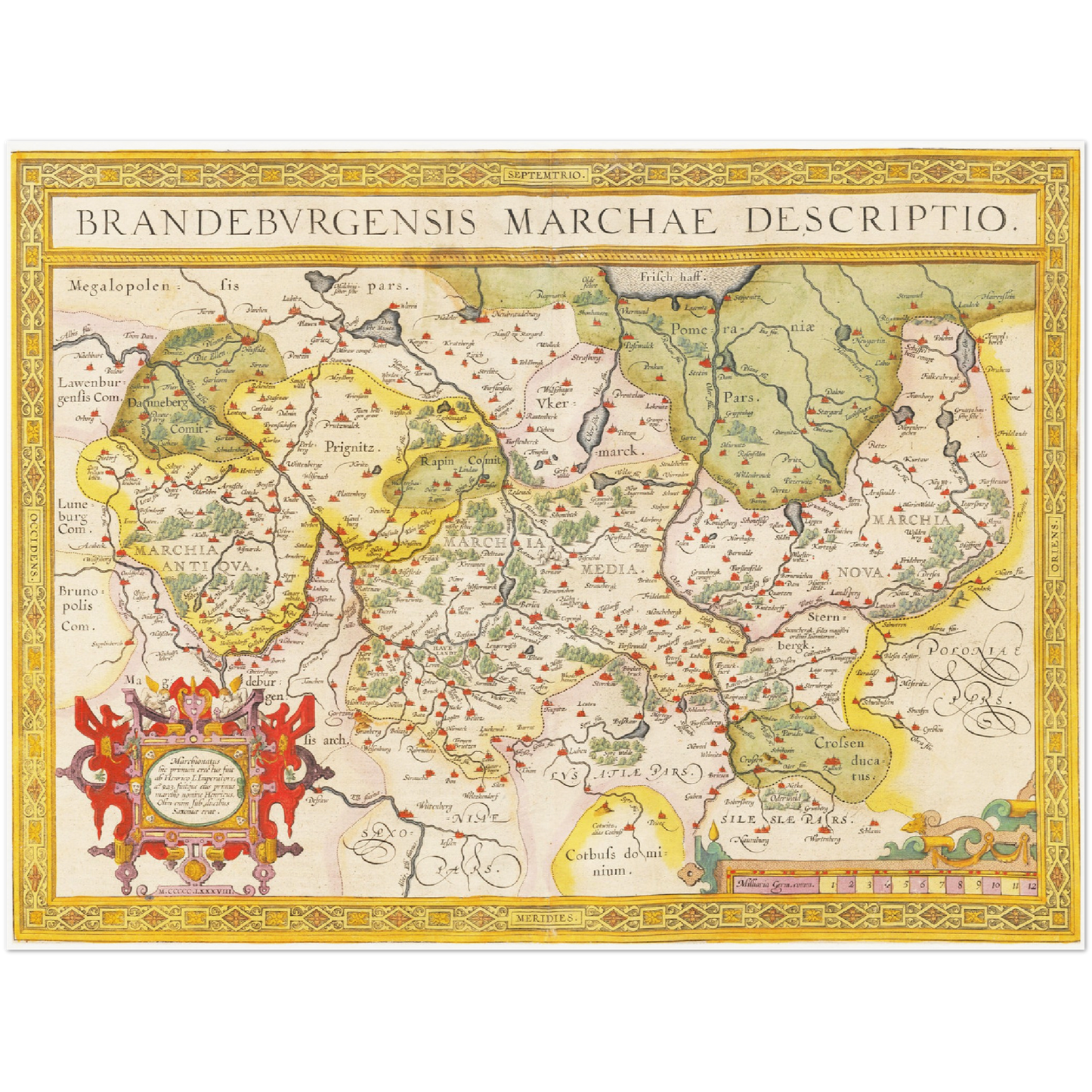 Historische Landkarte Brandenburg um 1609