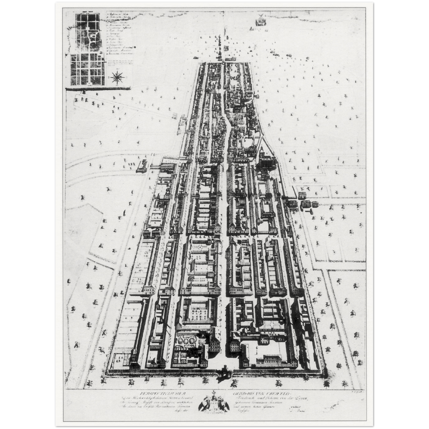 Historische Stadtansicht Krefeld um 1786