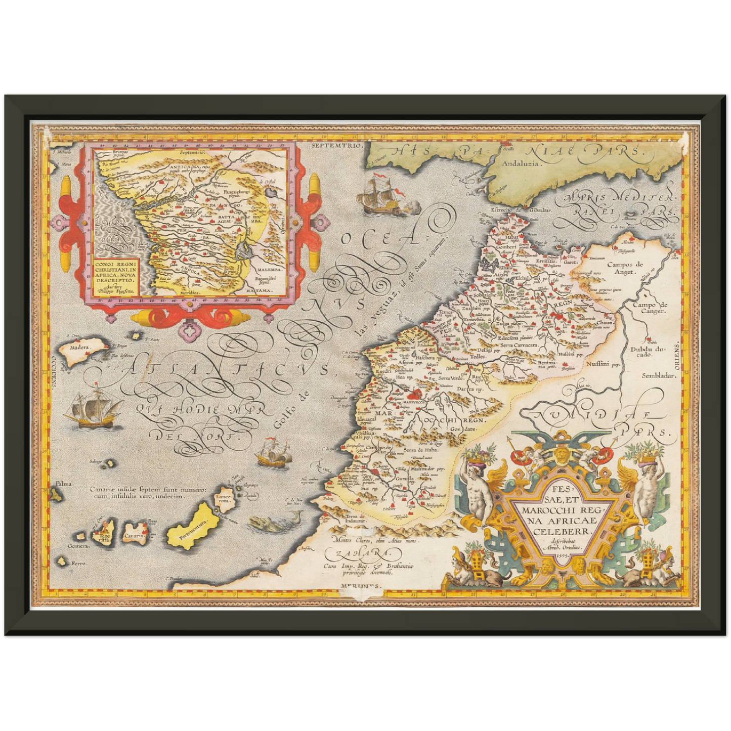 Historische Landkarte Marokko um 1609