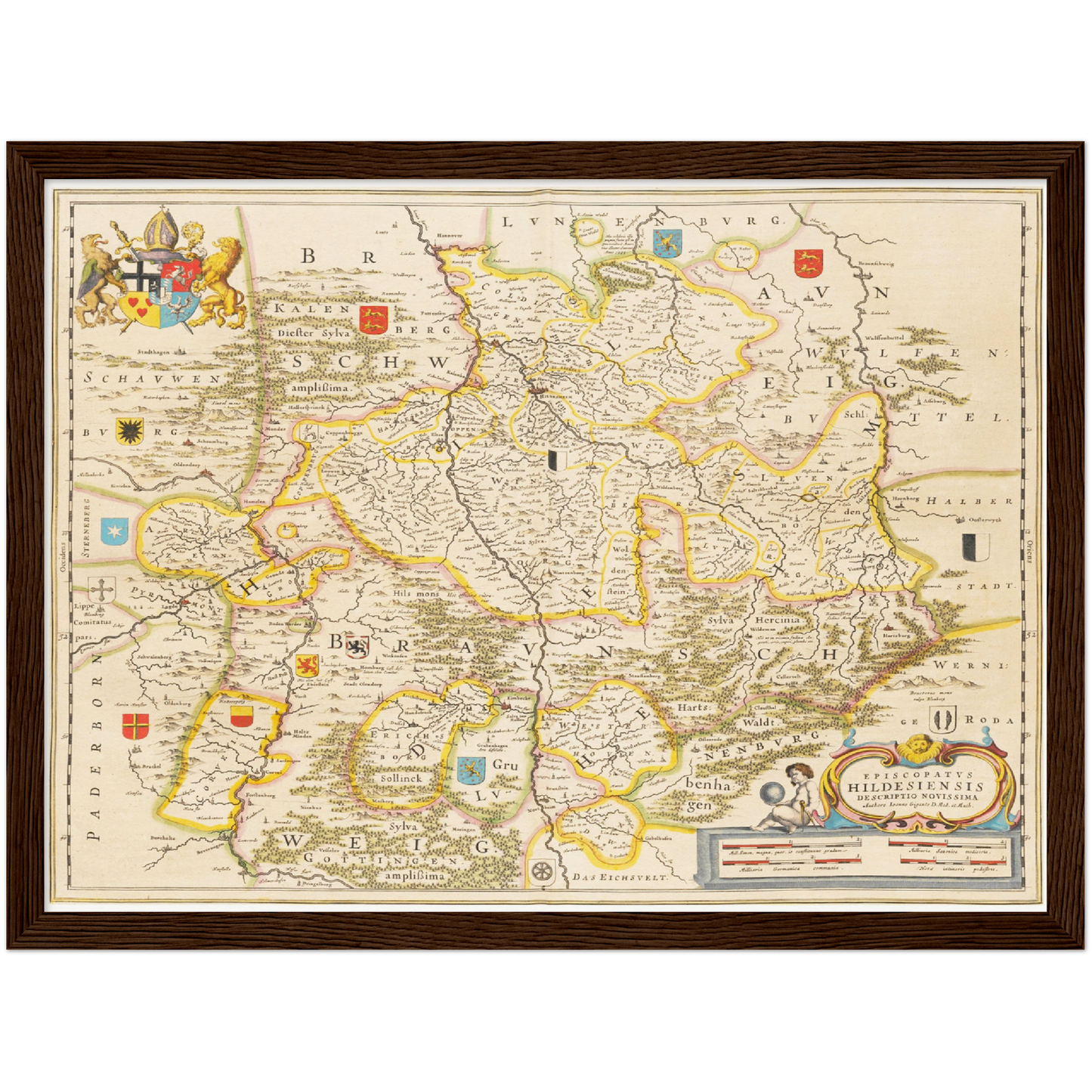 Historische Landkarte Hildesheim um 1635