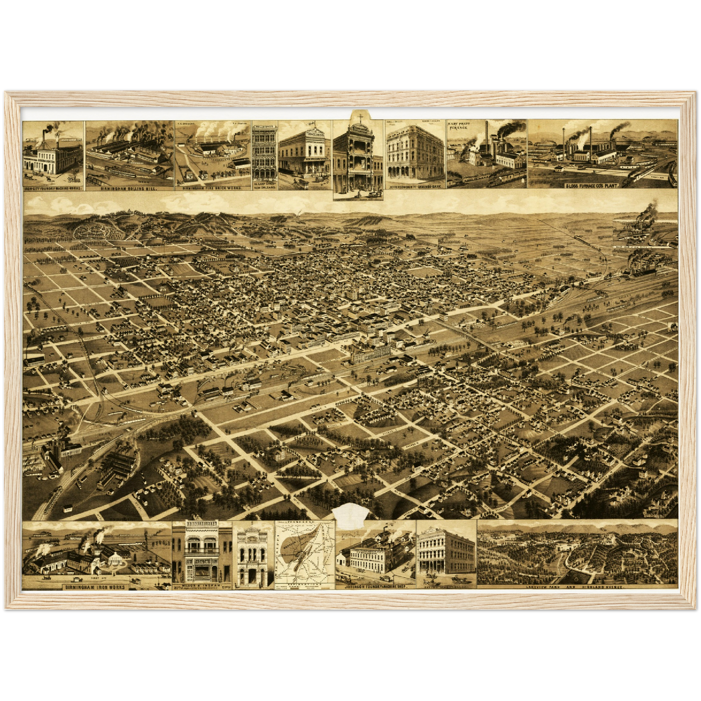 Historical city map Test product horizontal 3 sizes