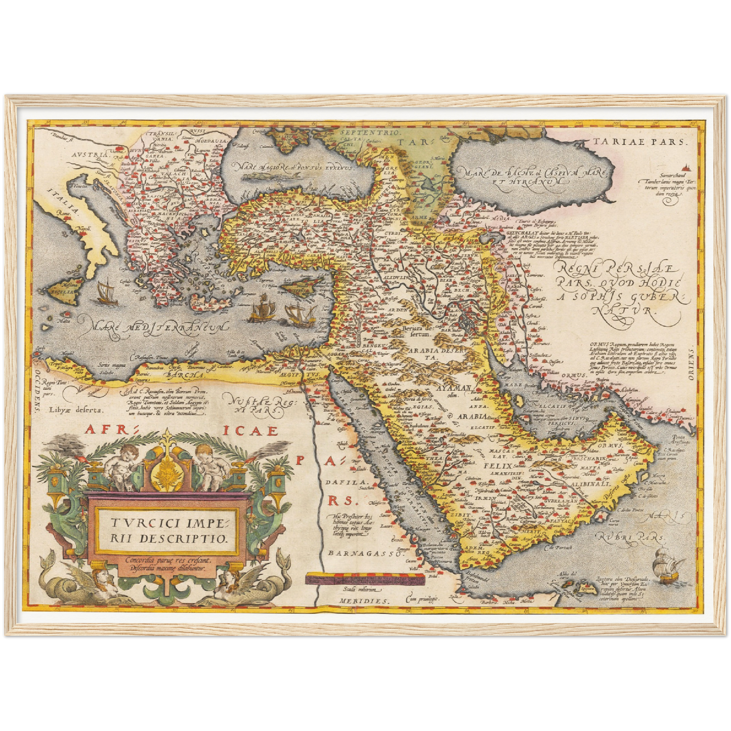 Historische Landkarte Naher Osten um 1609