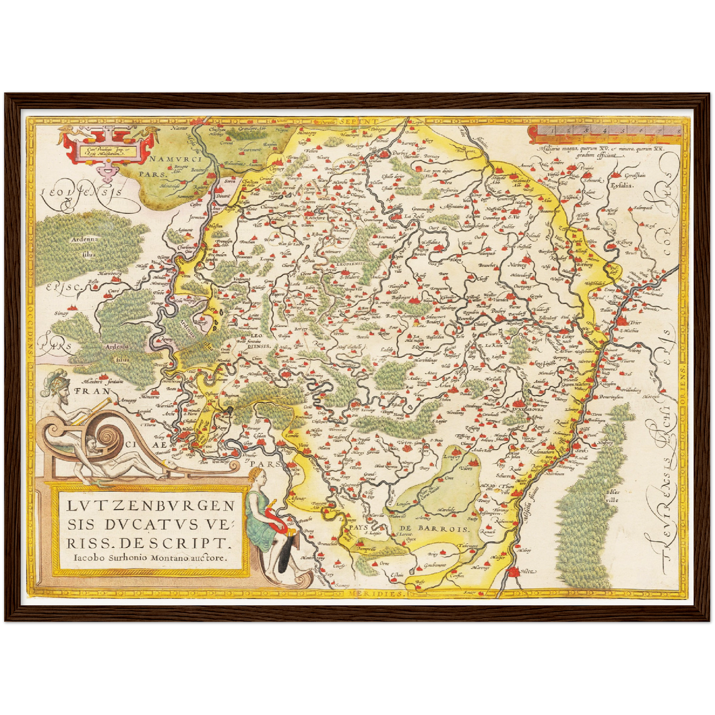 Historische Landkarte Luxemburg um 1609