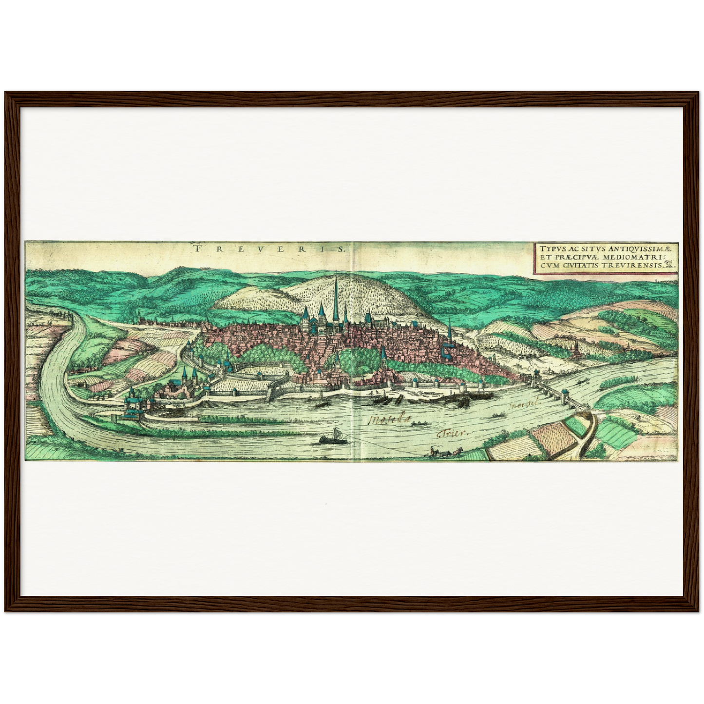 Historische Stadtansicht Trier um 1572