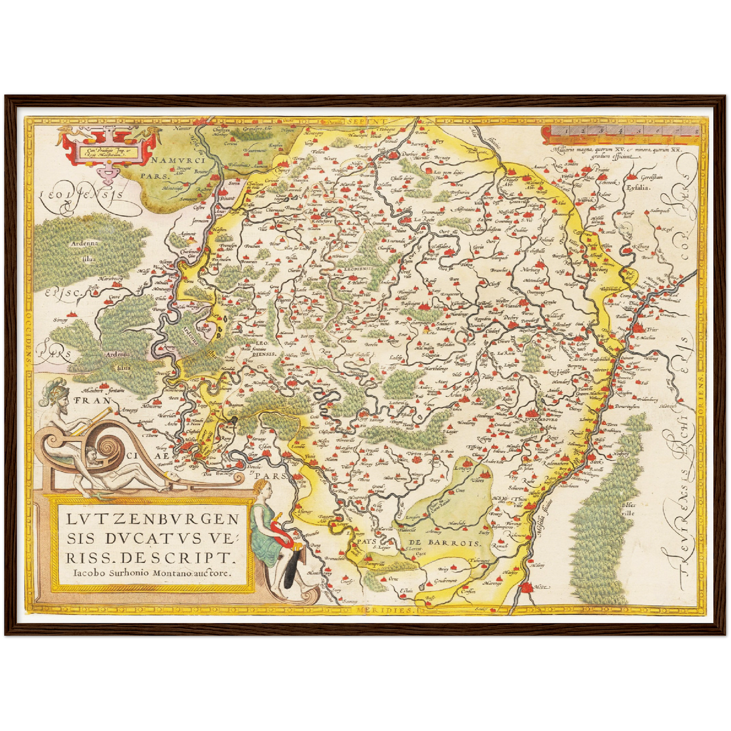 Historische Landkarte Luxemburg um 1609
