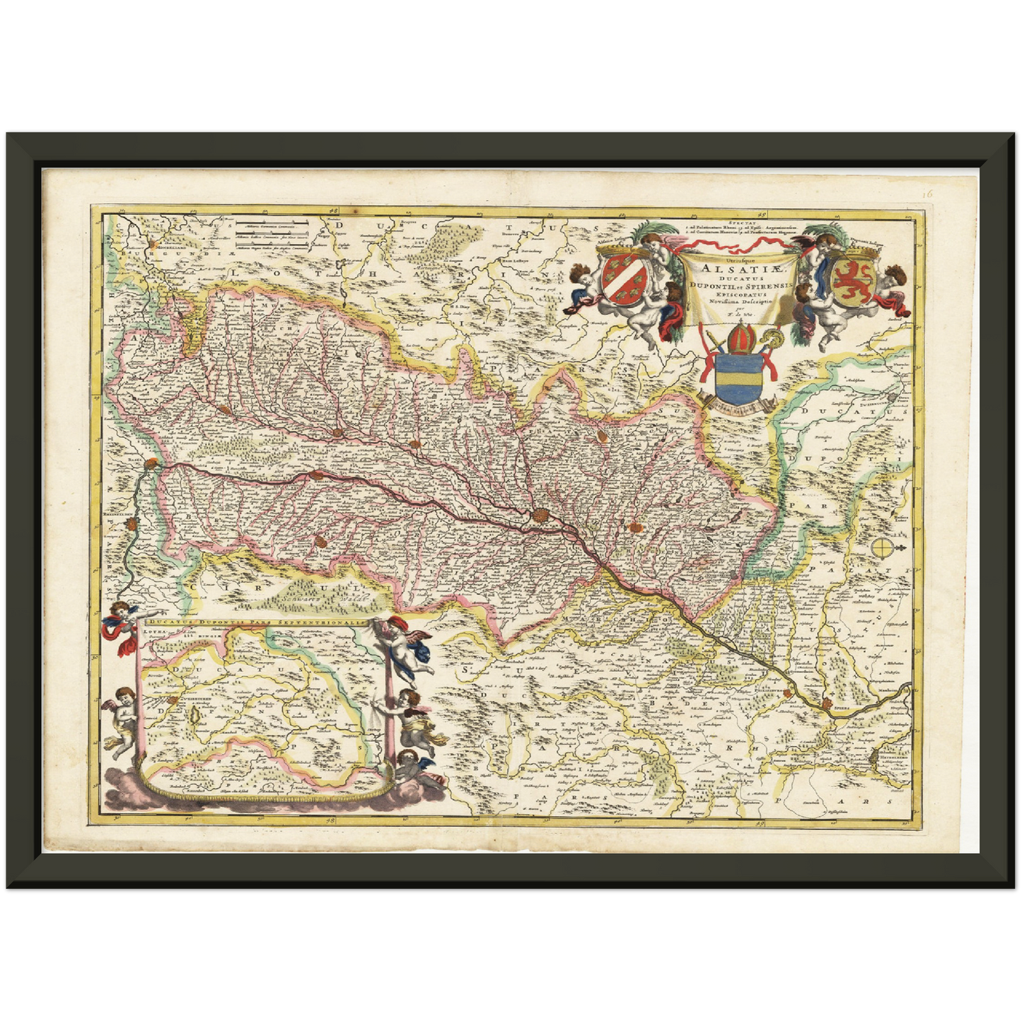Historische Landkarte Baden um 1680