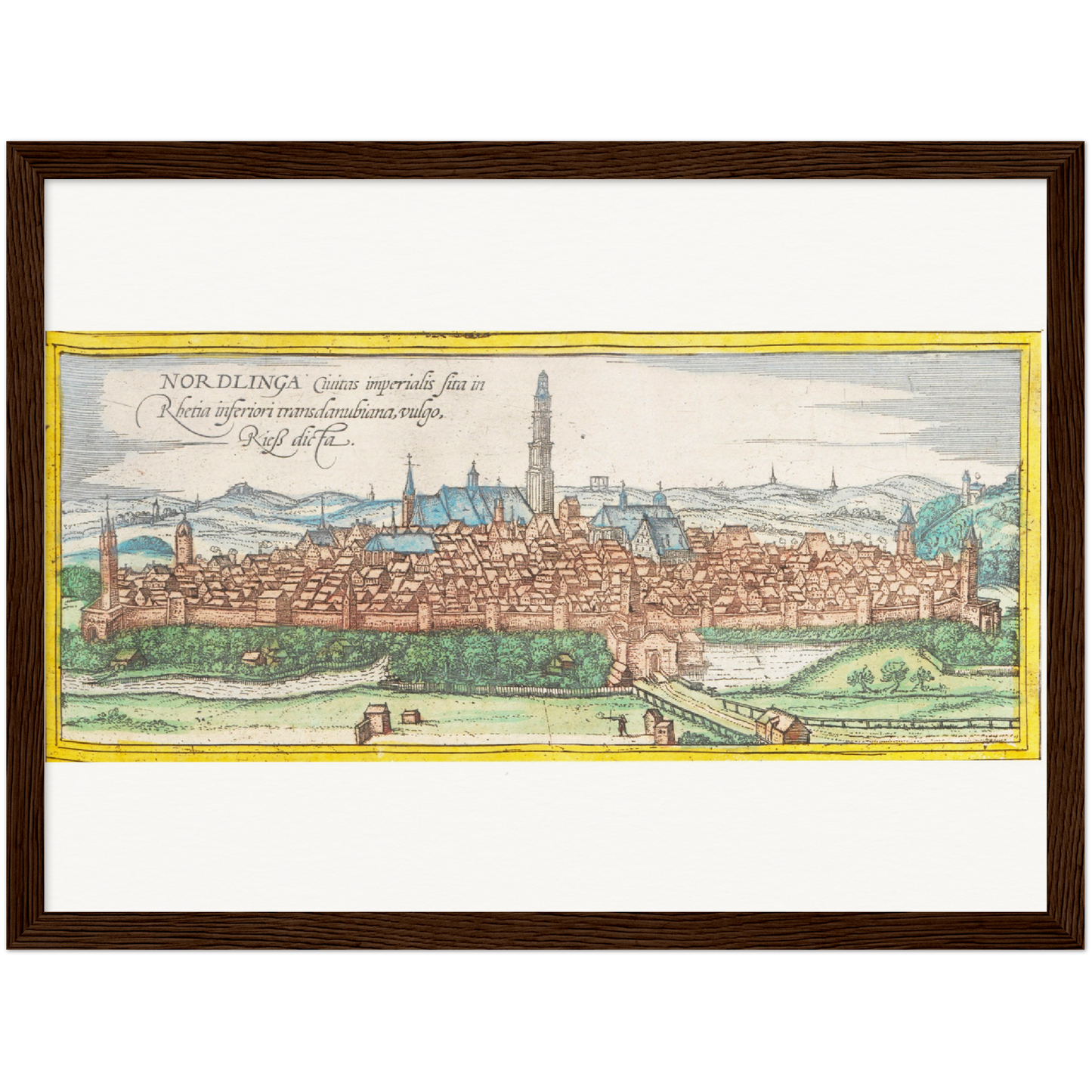 Historische Stadtansicht Nördlingen um 1570