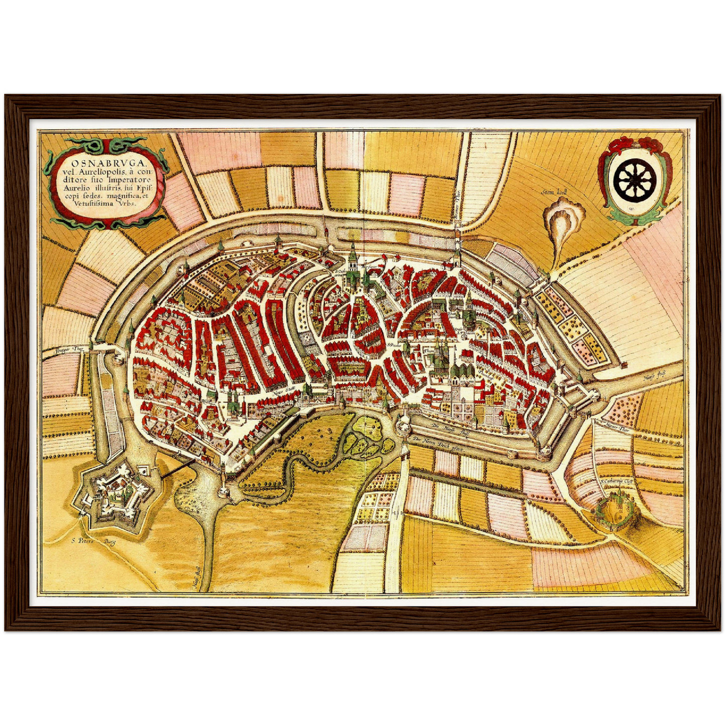 Historischer Stadtplan Osnabrück um 1633