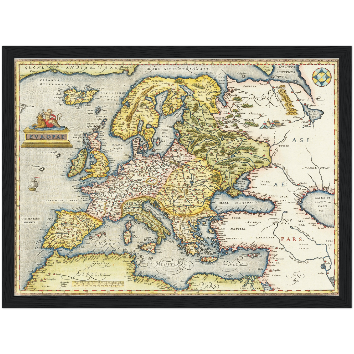 Historische Europakarte um 1570
