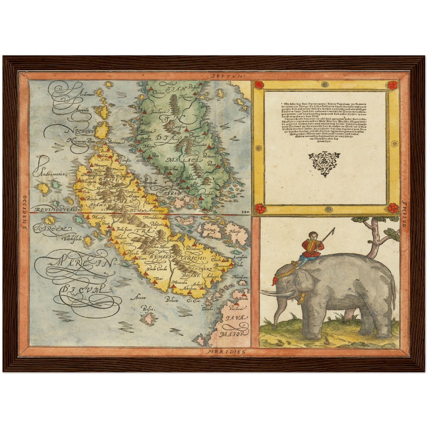Historische Landkarte Singapur um 1580