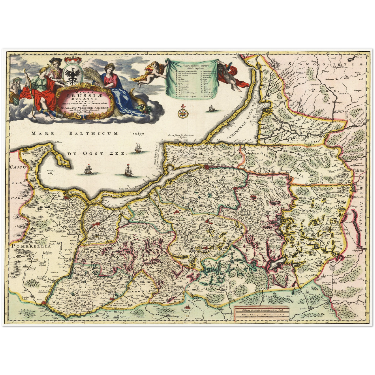 Historische Landkarte Preußen um 1680