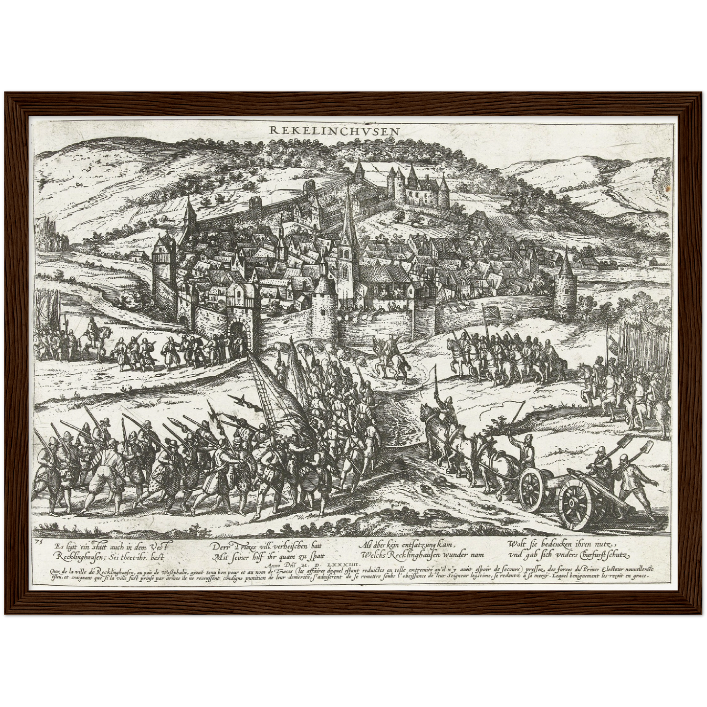 Historische Stadtansicht Recklinghausen um 1585