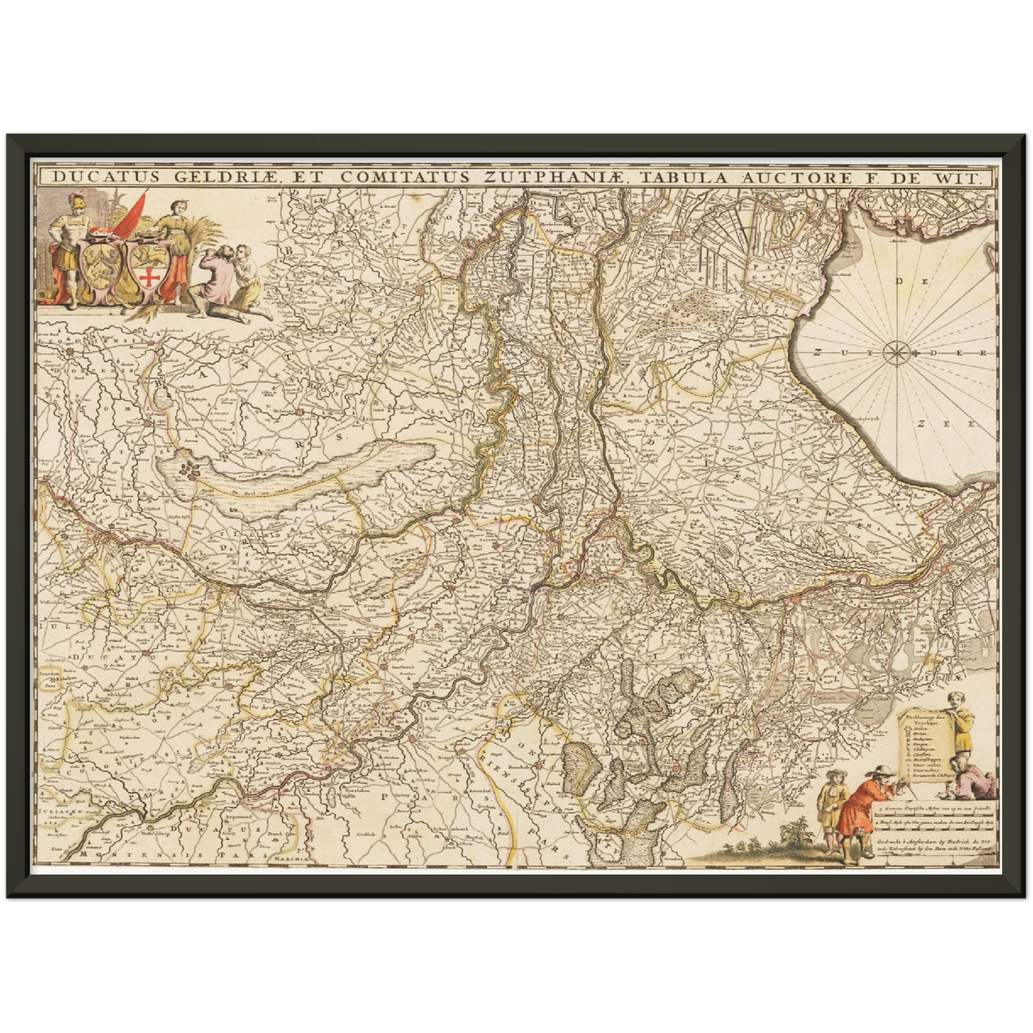 Historische Landkarte Geldern um 1635
