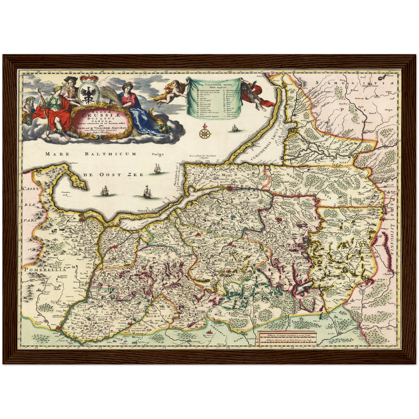 Historische Landkarte Preußen um 1680