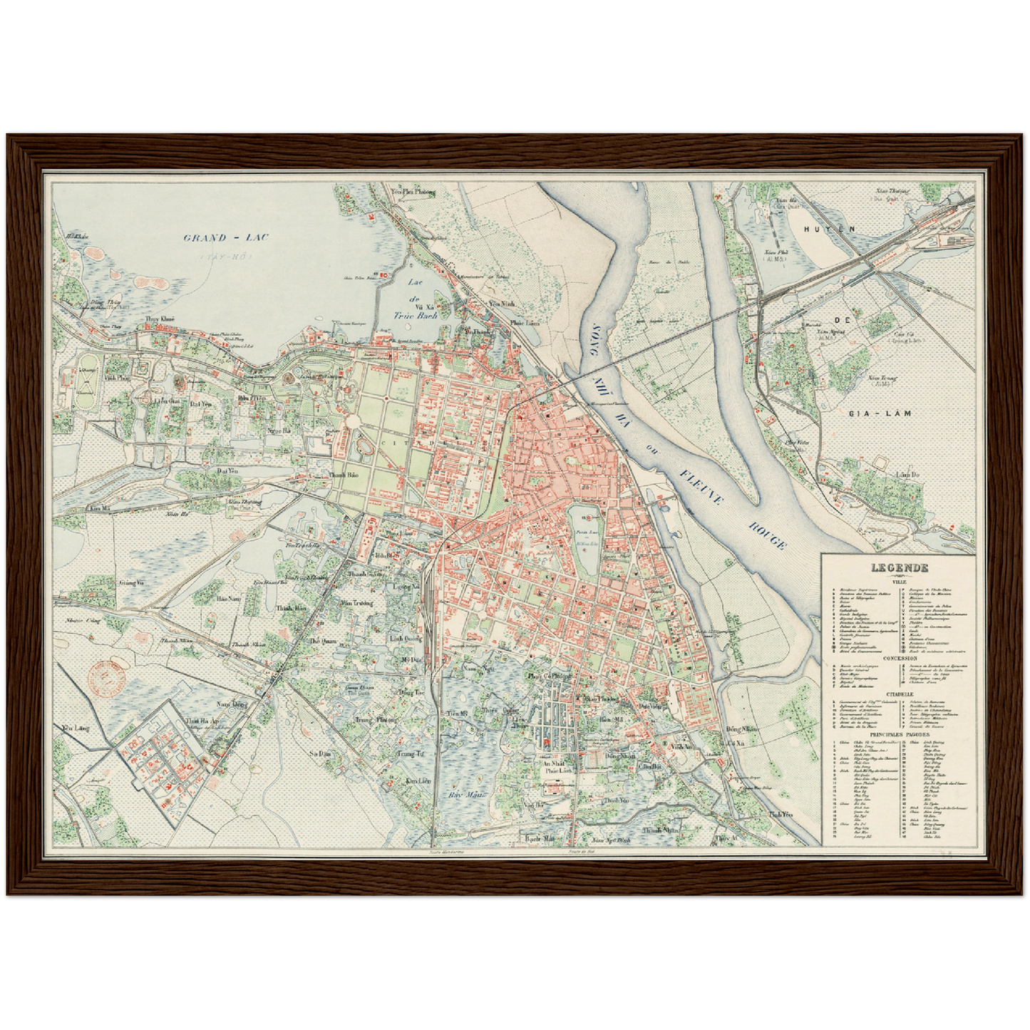 Historischer Stadtplan Hanoi um 1911
