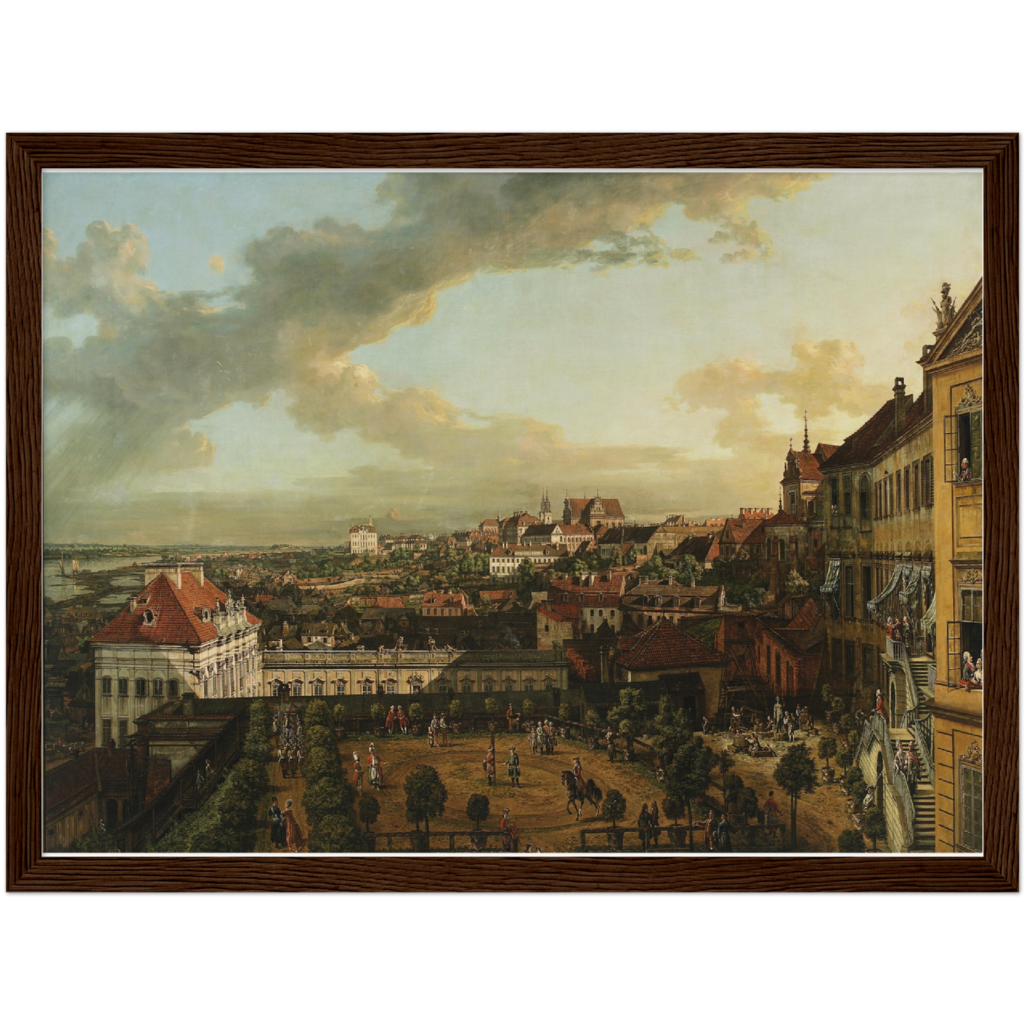 Historische Ansicht Warschau um 1750