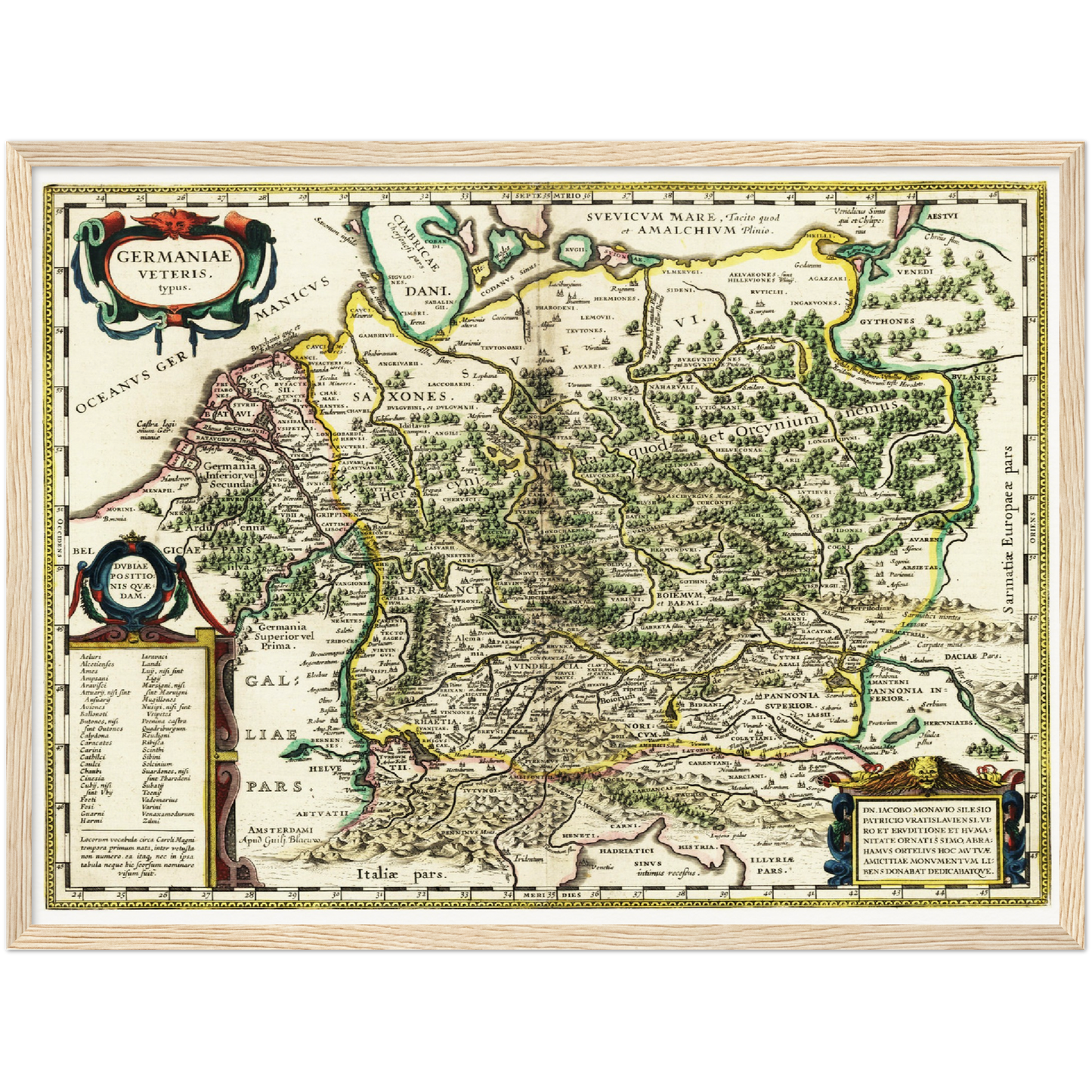 Historische Landkarte Historisches Germanien um 1647