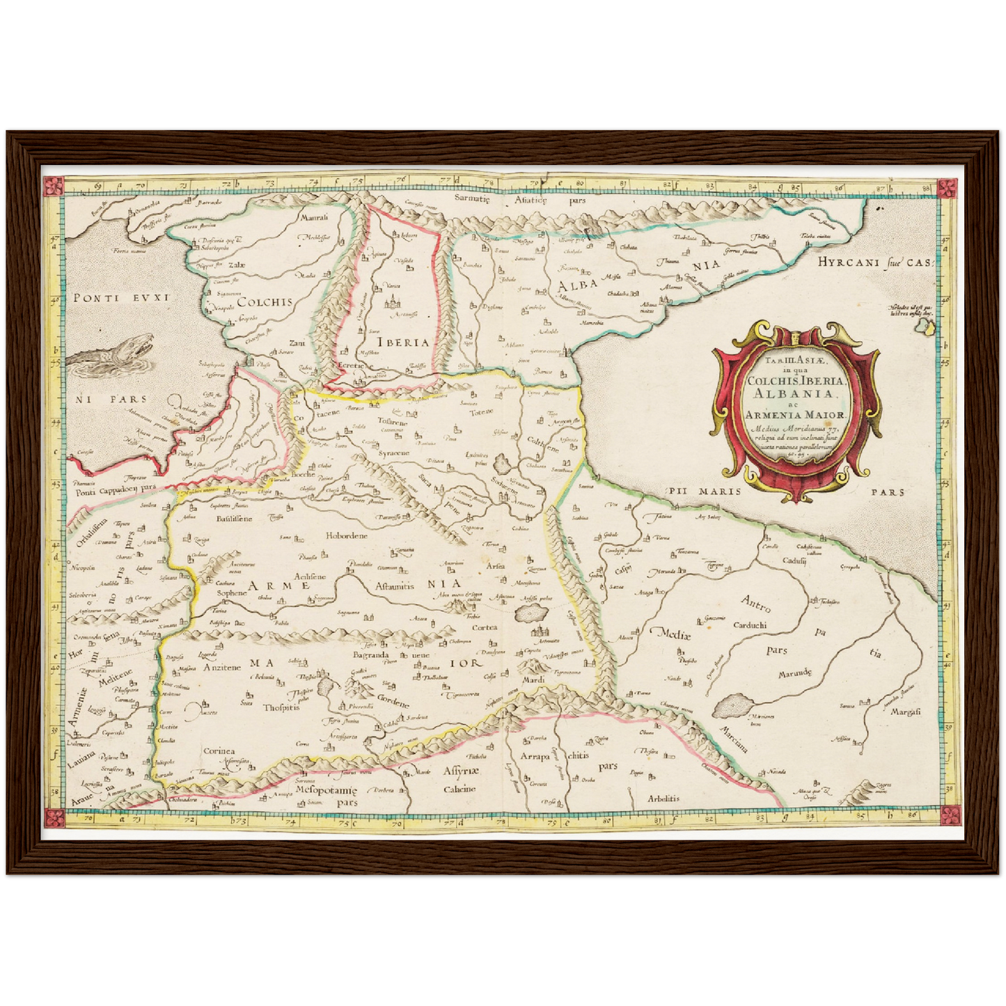 Historische Landkarte Kaukasus um 1704
